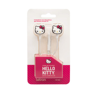 Fone de Ouvido Hello Kitty Intra Auricular com Fio e Microfone Letron Leonora - 94425 em Oferta na Shopee