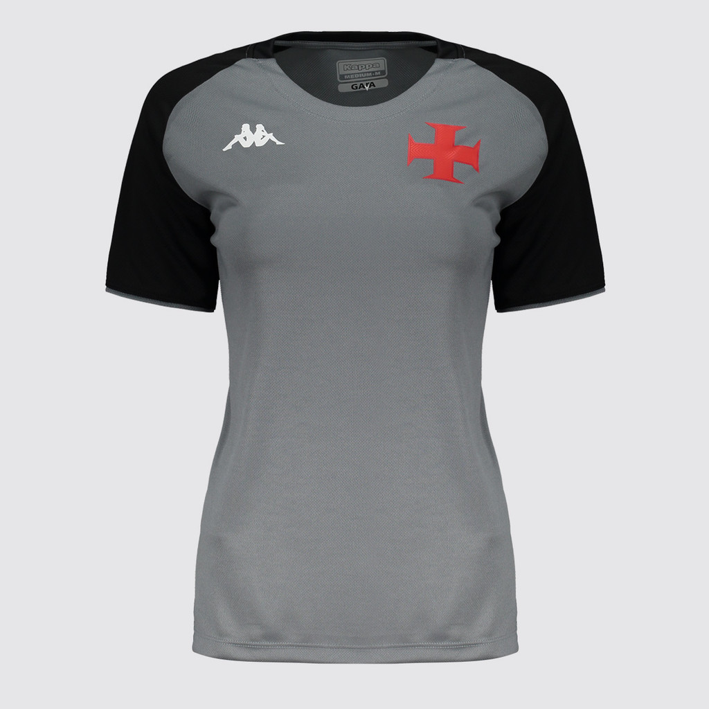 Camisa Kappa Vasco Treino Atleta 2025 Feminina Cinza em Oferta na Shopee