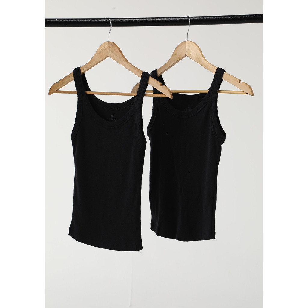 Kit Com 2 Regatas Básicas Femininas Slim Em Ribana Canelada em Oferta na Shopee