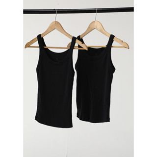 Kit Com 2 Regatas Básicas Femininas Slim Em Ribana Canelada em Oferta na Shopee