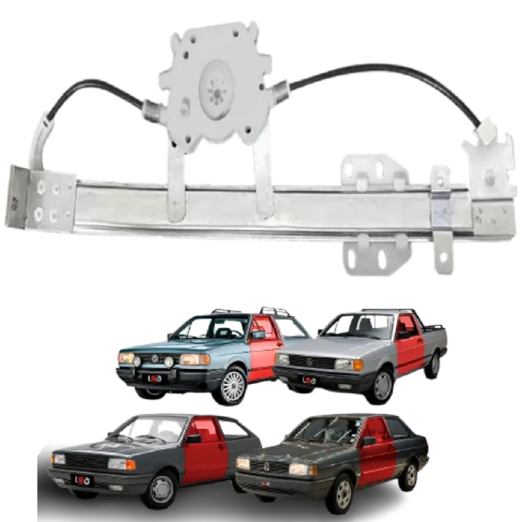 MAQUINA DE VIDRO DA PORTA LADO ESQUERDO MOTORISTA VW GOL PARATI SAVEIRO VOYAGE 2 PORTAS ATE 1994