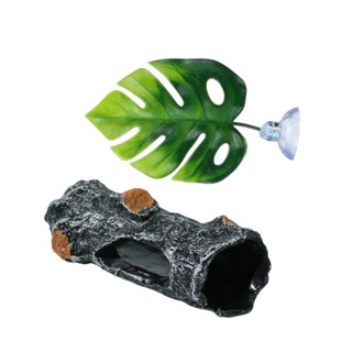Kit Betta Folha  De Descanso Cama E Tronco Flow Fish em Oferta na Shopee