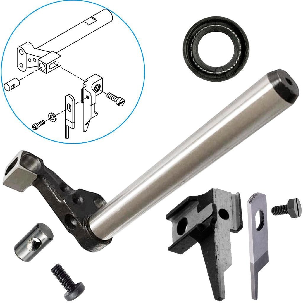 Eixo Suporte Faca Superior Retentor Maquina Costura Overlock Siruba 737F
