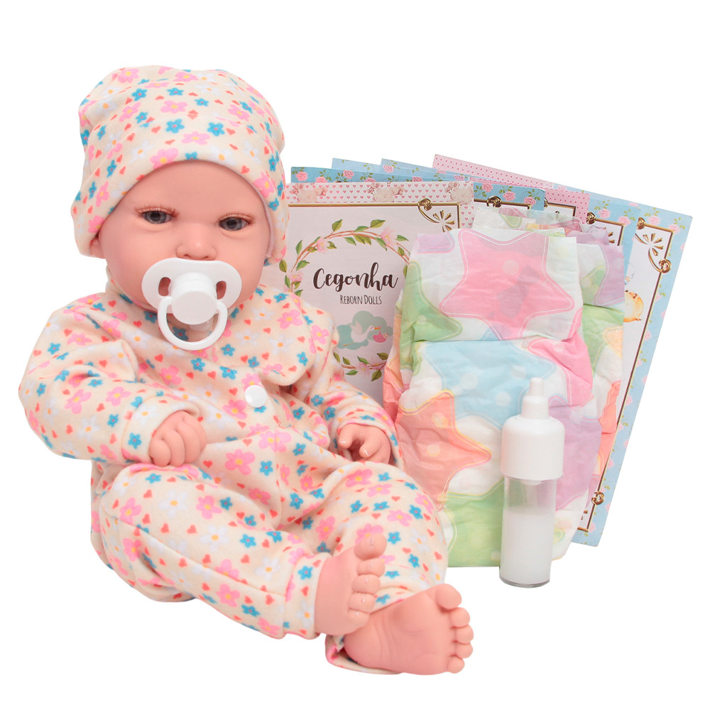 Boneca Reborn Bebê Princesa Larinha Carequinha + Acessórios
