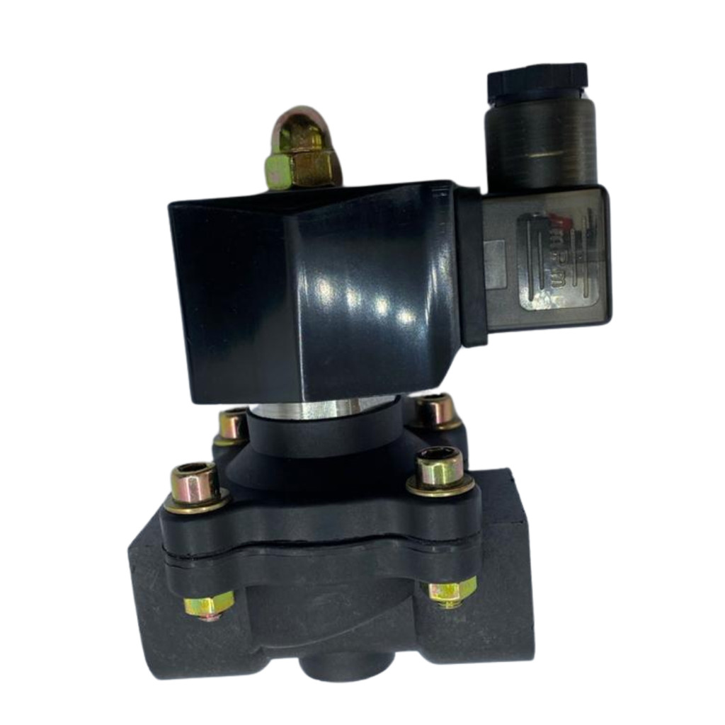 Válvula Solenoide 2 vias 1  Polegada NF Plástica 220V