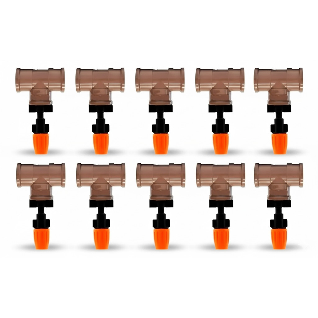 BICO NEBULIZADOR LARANJA Te 3/4 - PARA TUBO SOLDÁVEL - KIT 10 UNIDADES