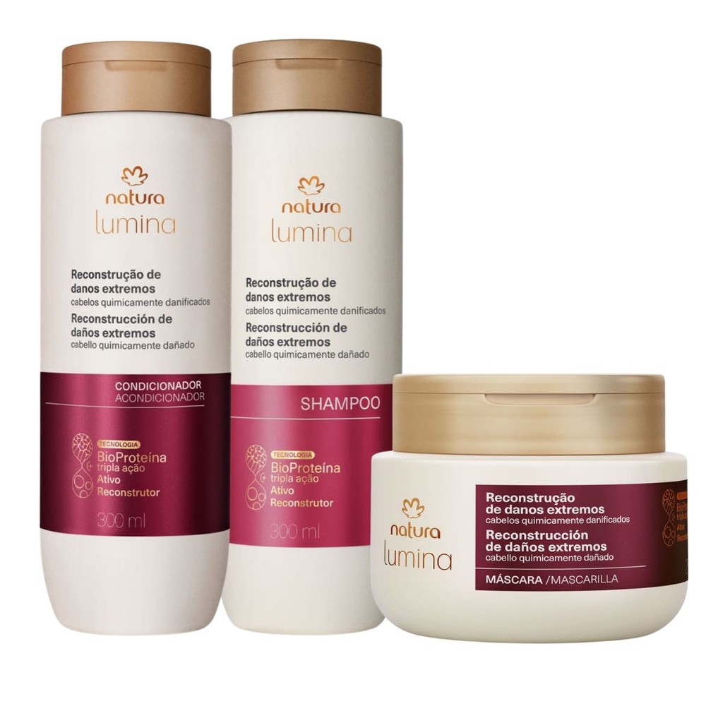 Kit Natura Lumina Reconstrução de Danos Extremos 3 Itens