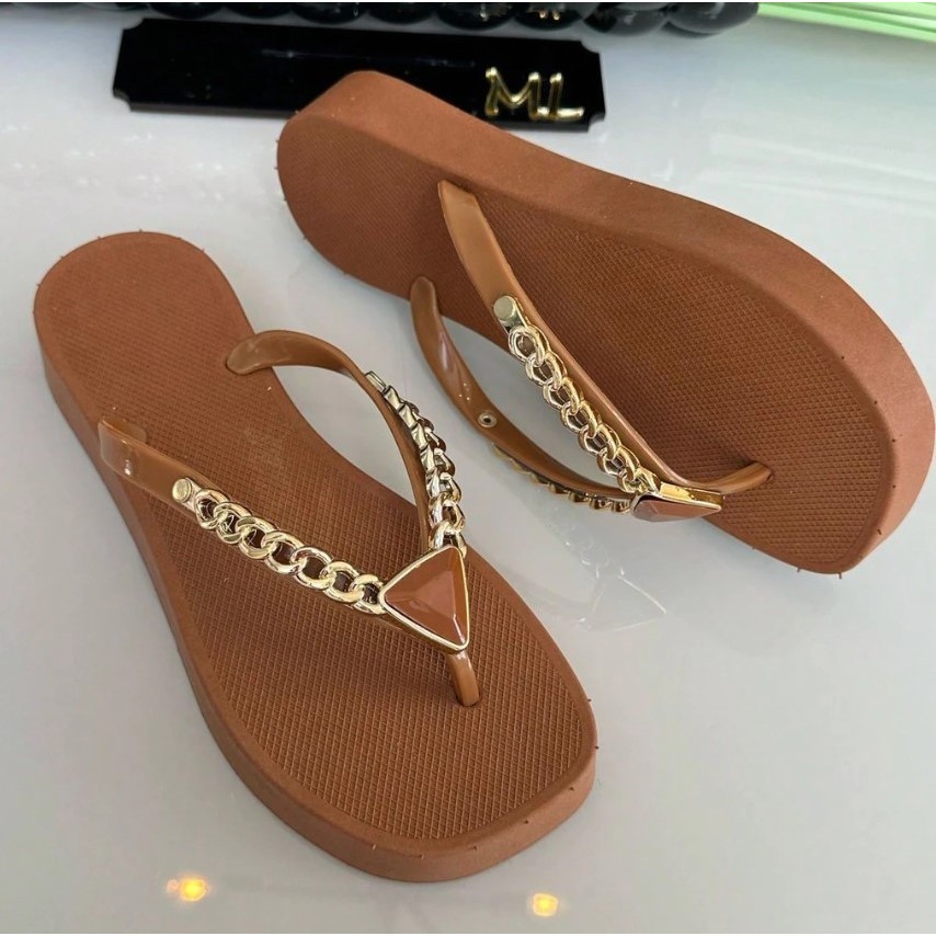 Chinelo Diamond Corrente Plataforma Uso Diario Confortavel e antiderrapante