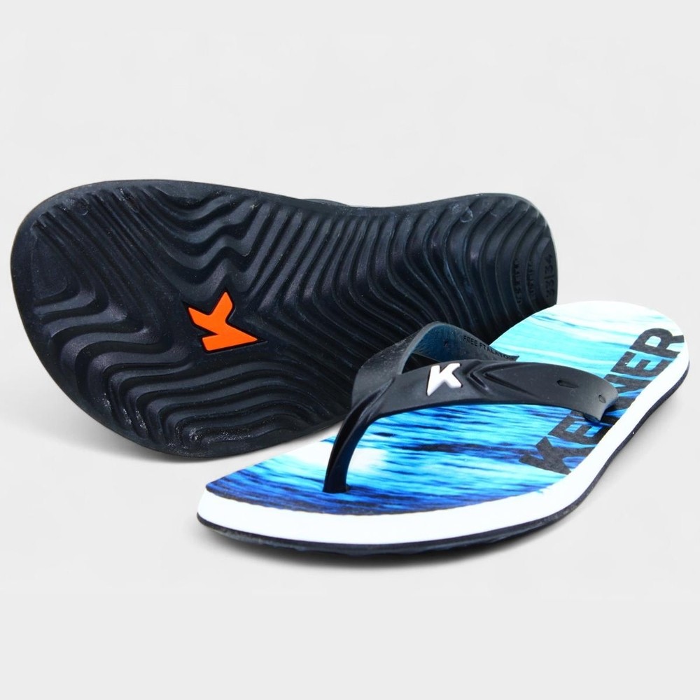 Chinelo Infantil Kenner Summer Surf Kids - Branco e Azul em Oferta na Shopee