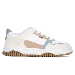 Tênis Anacapri Sofi Branco Marrom e Azul - Feminino