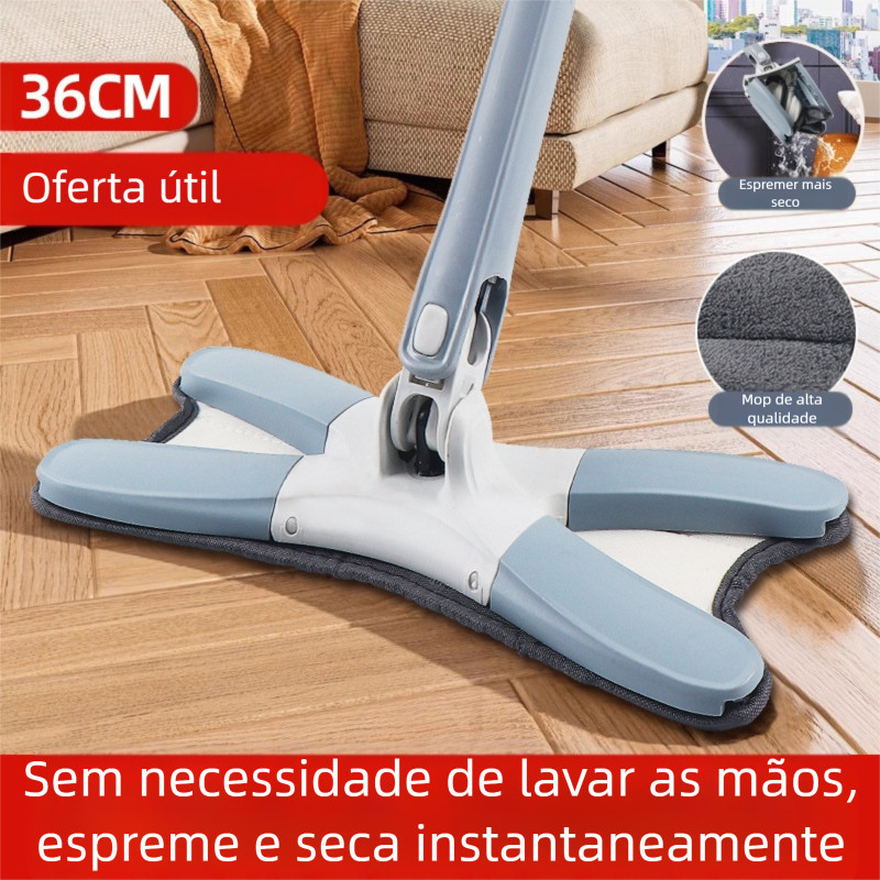 Rodo Mop Esfregão Giratório Lava e Seca com Extrusão em Microfibra Multiuso para Piso e Cozinha em Oferta na Shopee