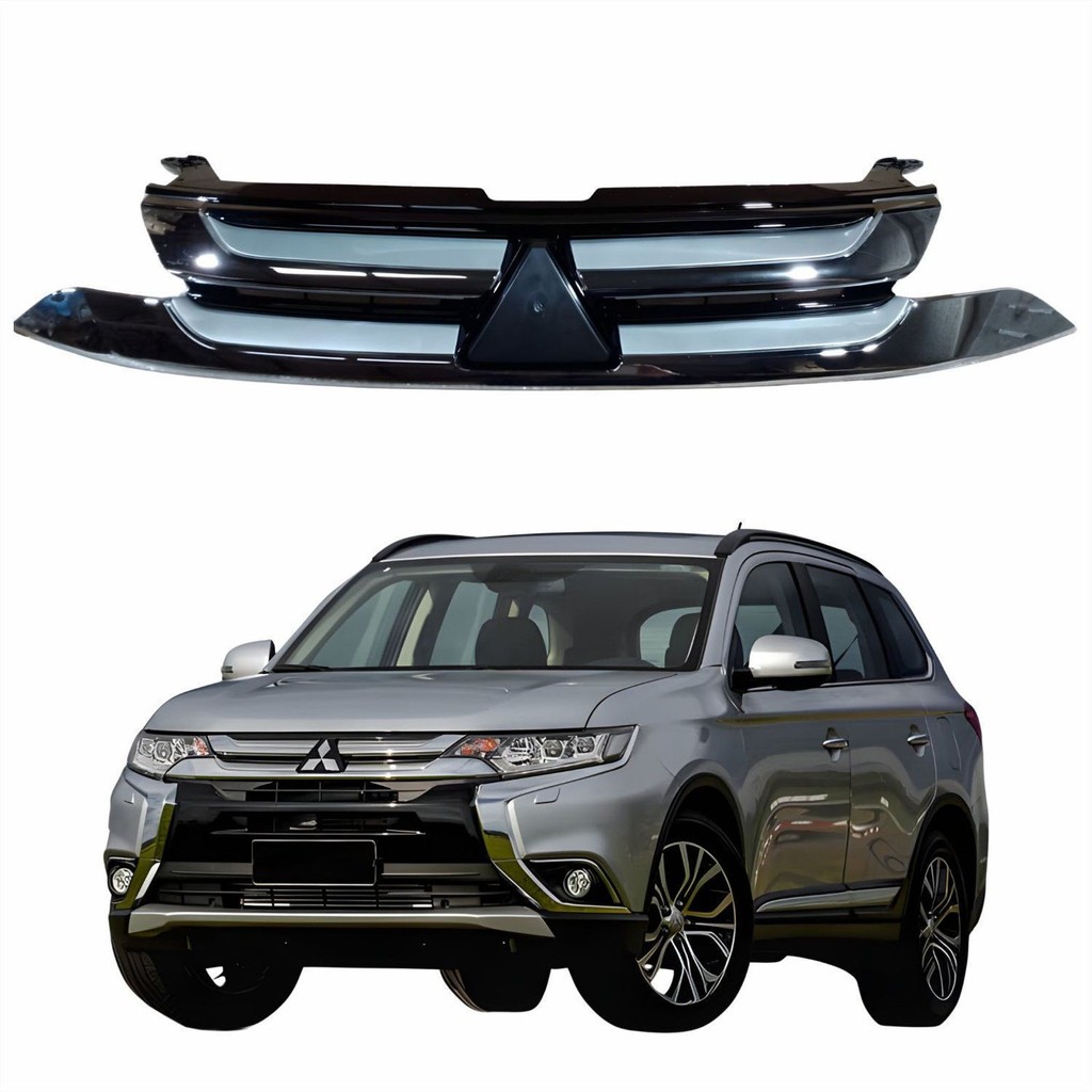 Grade Radiador Mitsubishi Outlander 2016 2017 2018 2019 2020 Com Friso Cromado Superior