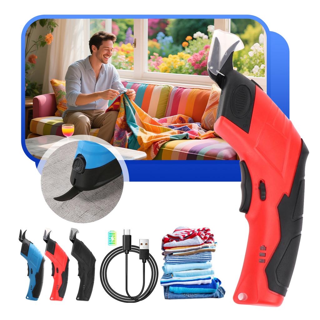 Tesoura Elétrica para Tecido Recarregável Portátil Sem Fio Couro Plástico Papelão em Oferta na Shopee