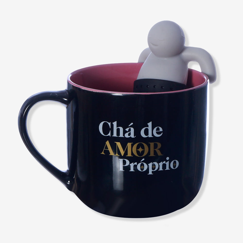 Caneca com Infusor Amor Próprio - Zonacriativa em Oferta na Shopee