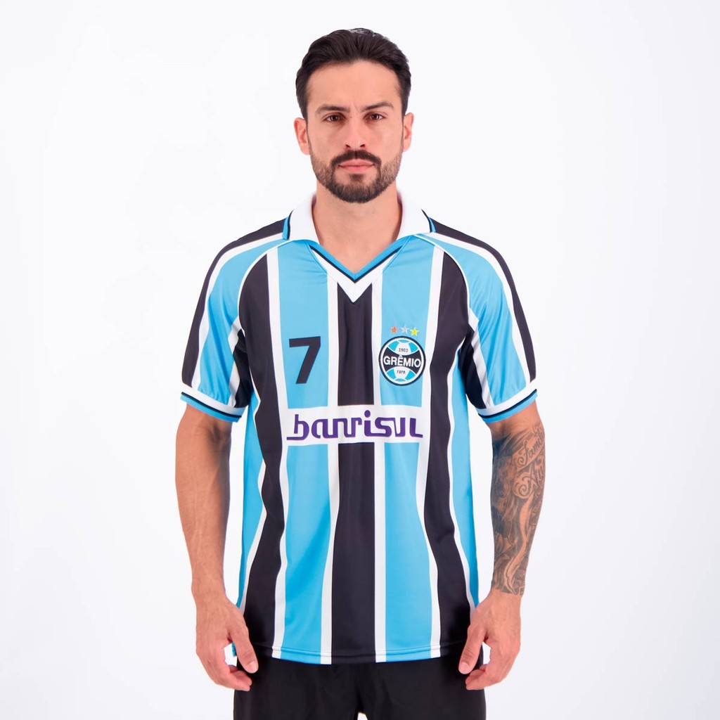 Camisa Grêmio Retrô 2001 N°7 em Oferta na Shopee