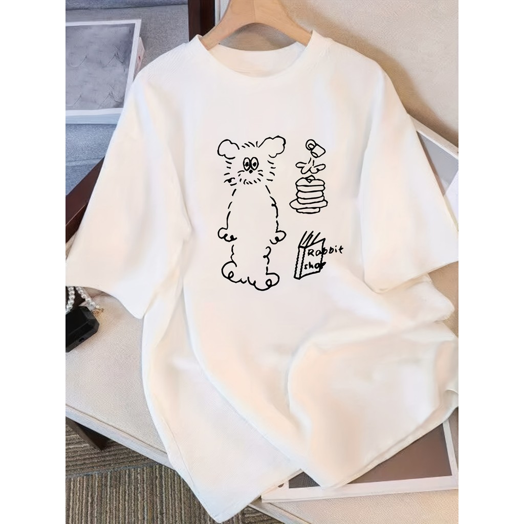Camiseta Feminina Branca Básica Confortável Casual Única 100% algodão