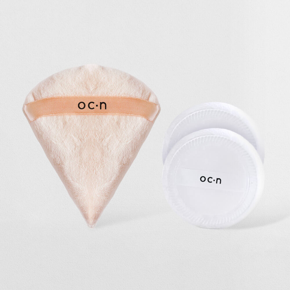 Kit Esponja de Maquiagem para Pó Cotton Puff + Esponja Powder Puff (2 Produtos)