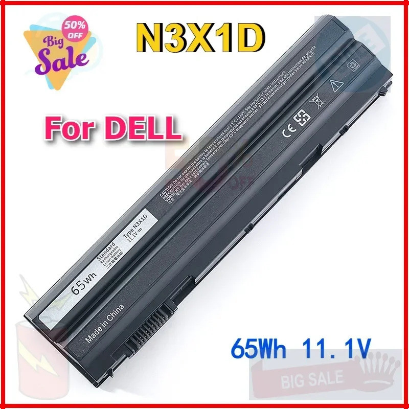 Bateria Para Laptop 65WH N3X1D , DELL Latitude E5420 E5430 E5520 E5530 E6420 E6520 E6430 E6440 E6530 E6540