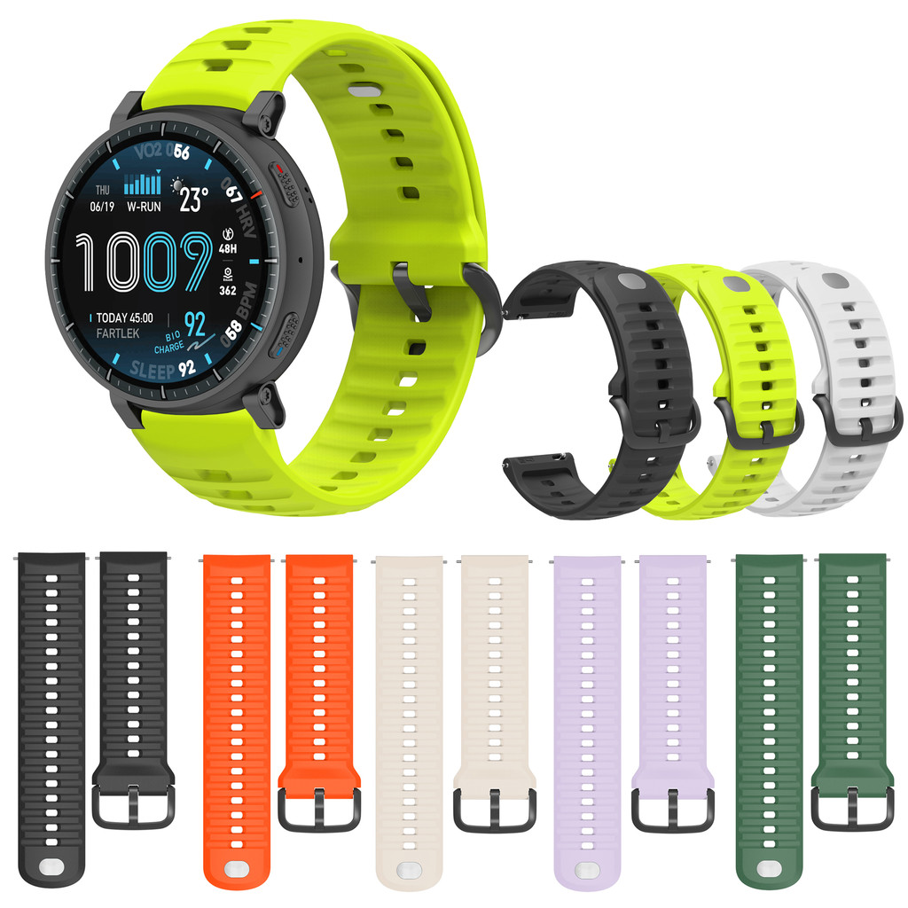 Pulseira De Relógio De Silicone De 22 Mm Para Huami Amazfit Balance2 T-REX3 Pro 48MM GTR2/GTR3/GTR4 GTR 2/3/4 47mm Activ