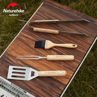 Naturehike acessórios de churrasco norueguês acampamento ao ar livre piquenique churrasco pinças de carvão escova de óle