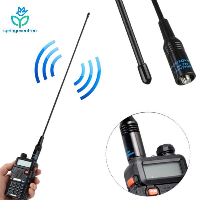 Antena De Rádio De Alto Ganho De Banda Dupla Spe NA-771 SMA-F Para BaoFeng UV-5R Kenwood FE