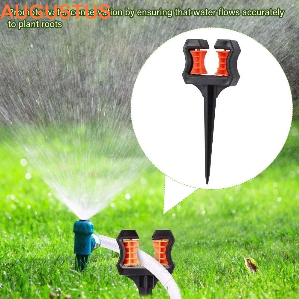 AUGUSTUS 2 Peças Estaca Guia De Mangueira De Jardim , Tubulação De Água De Roda De Rolo Anti-Cinco , Suporte Gramado Res