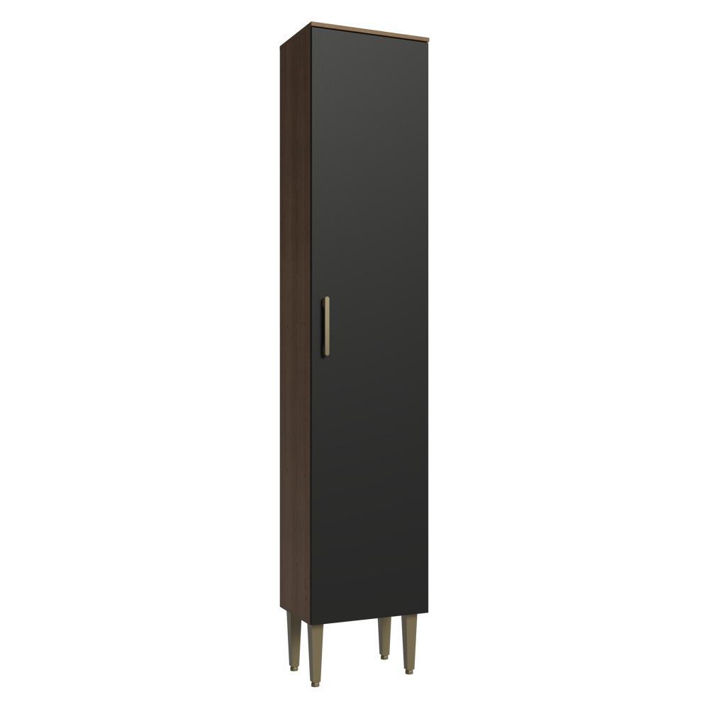 Paneleiro 40 cm 1 Porta Rustic/Preto Lille Madesa