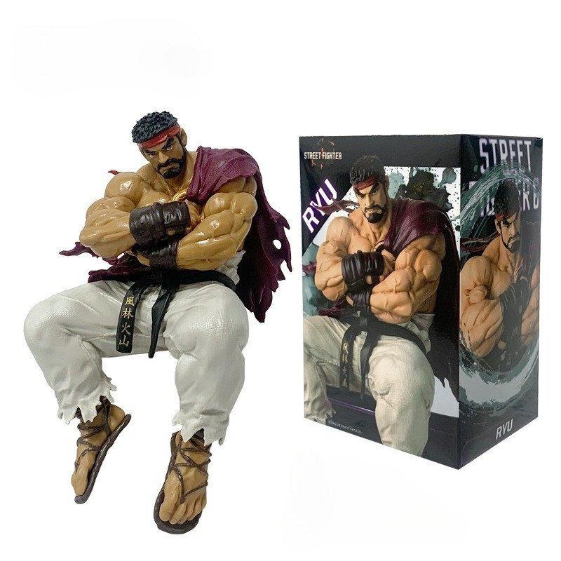 Figura de Anime de 14 cm Street Fighter 6 PM, Figura em Posição de Equilíbrio, Modelo Ryu, Boneco de Ação, Brinquedo, Pr