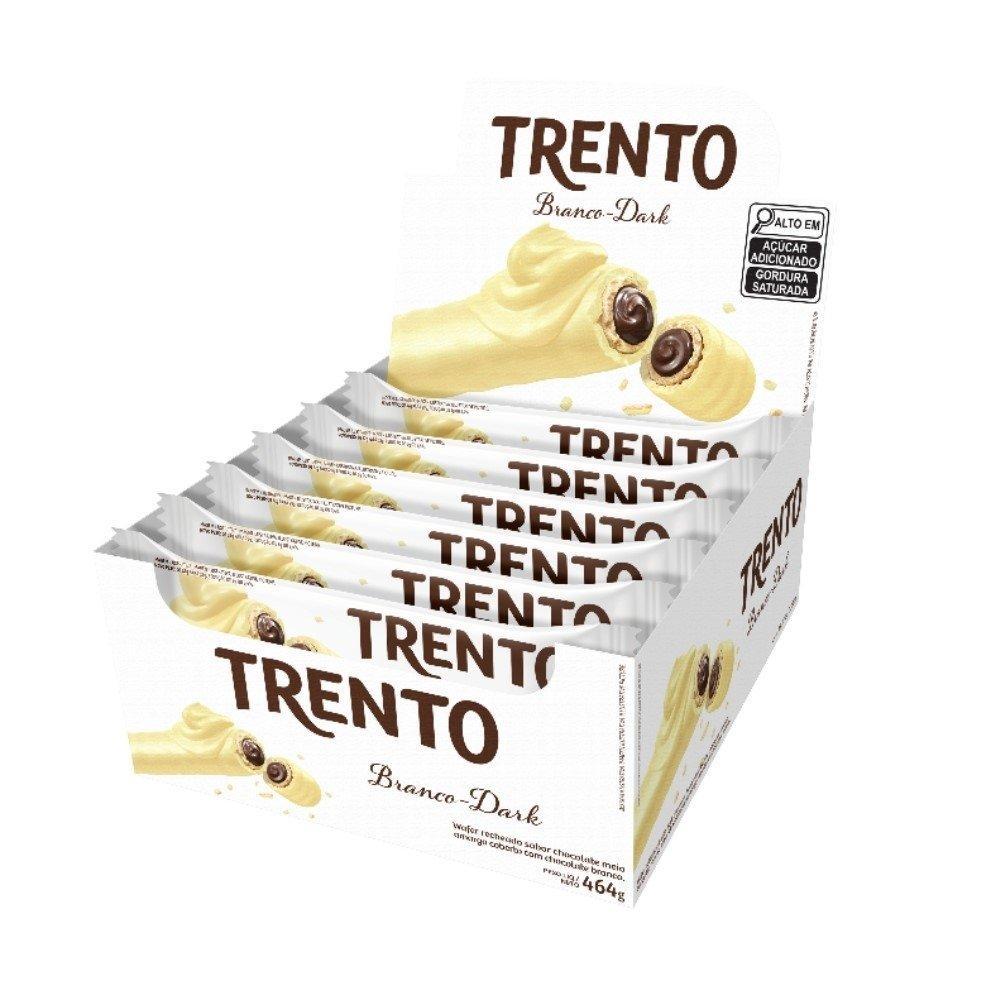 Chocolate Trento Wafer Chocolate Branco 29g - Embalagem com 16 Unidades