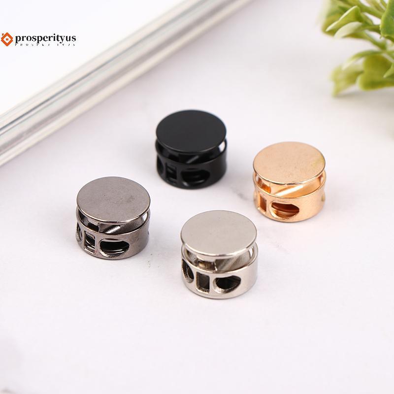 [PPTS] 10pcs Cordão Mental Lo Braçadeira Alternar Clip Stopper Bules Para Paracord Corda Bolsa Peças De Cadarço 2 Furos