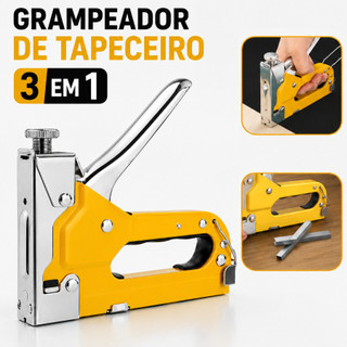 Grampeador De Tapeceiro Pinador 4-14mm Alta Pressão 3 Em 1 Durável Resistente Profissional