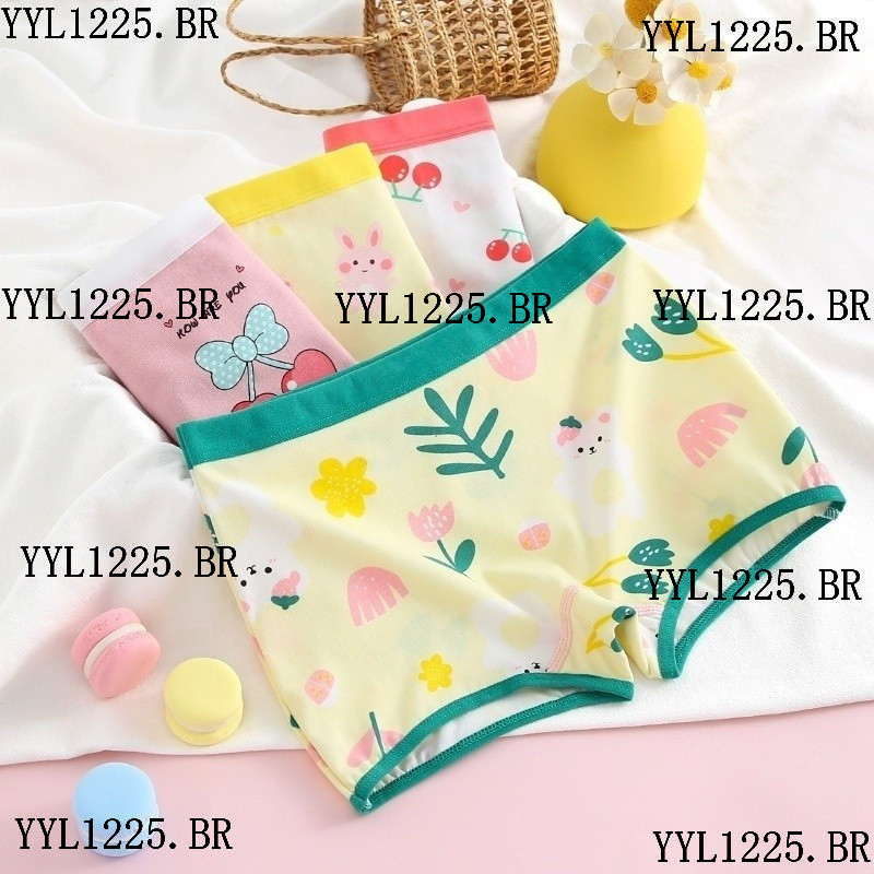 Cuecas de Boxer Infantil 4 Peças Cuecas de Boxer Infantil Calças de Bebê Calças de Bebê Calças de Algodão para Estudante