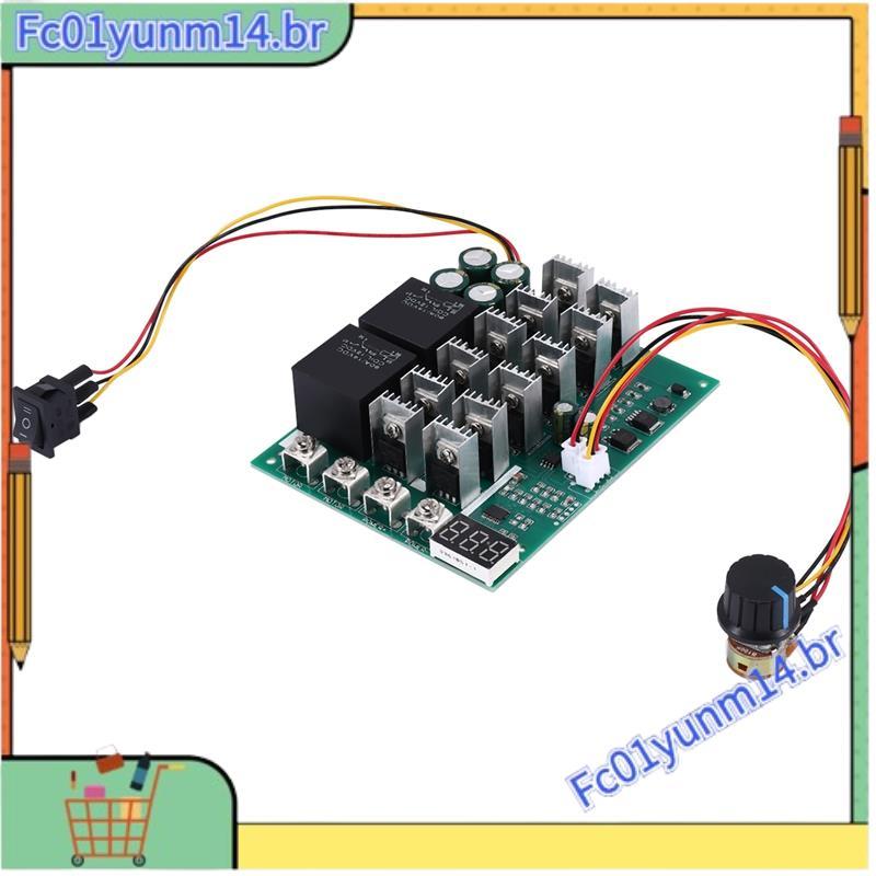 Controlador De Velocidade Do Motor DC 10-55V 12V 24V 36V 48V 55V 100A PWM HHO RC Interruptor De Controle Reverso Com Dis