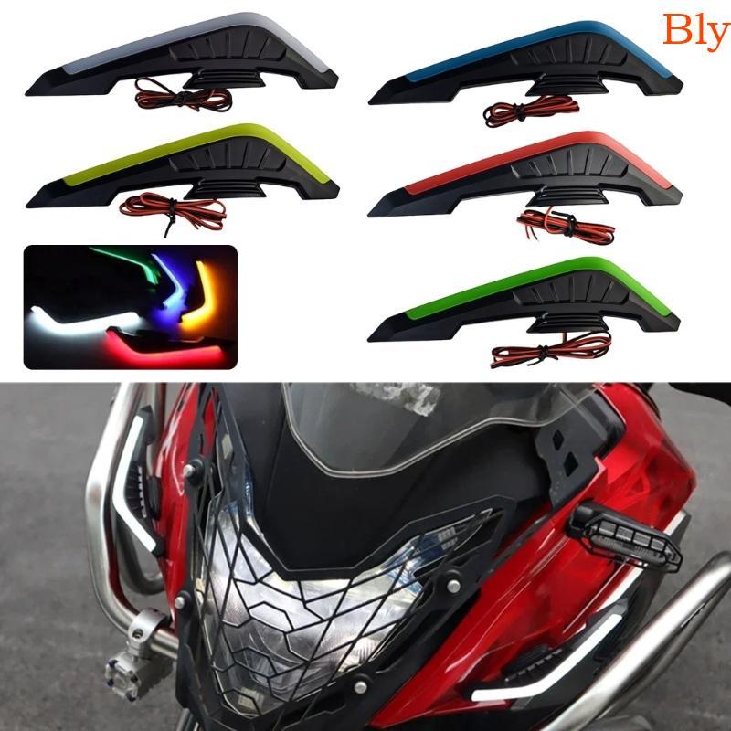 Bly Spoiler Lateral Dianteiro Carenagem De Vento Com Luz LED Para Motocicleta E Bicicleta Elétrica Melhorando A Seguranç