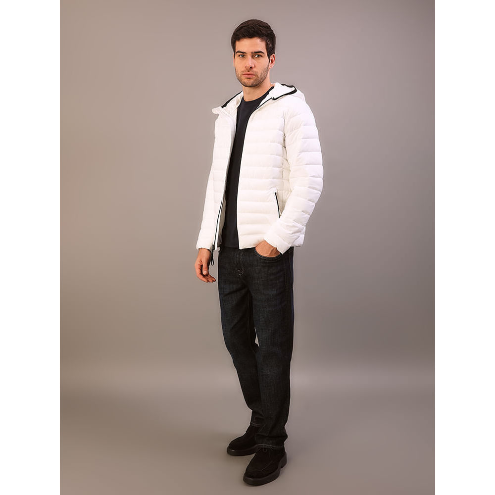 Jaqueta Masculina Calvin Klein Jeans Matelassê Com Capuz - Branco 2