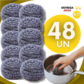 Esponja De Aço Buchinha Lava Louça Limpeza Pesada Palha De Aço Bucha Panela Grelha