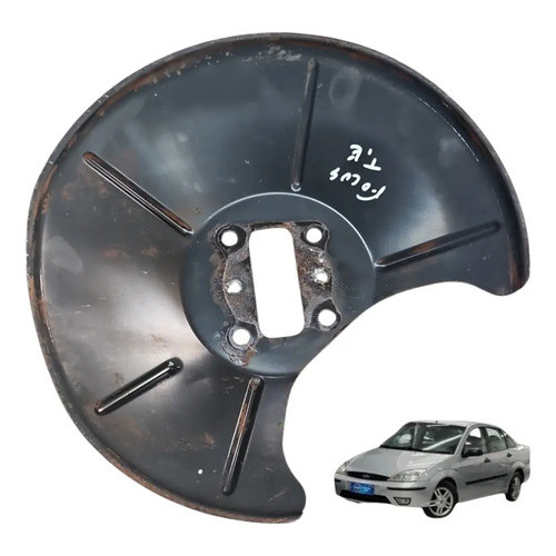 Defletor Disco Freio Traseiro Esquerdo Ford Focus 01 A 08 Preto