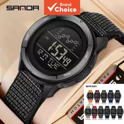 Relógio Digital SANDA Masculino Esportivo, Pulseita Eletrônica, Marca de Luxo, Cronômetro LED, À Prova D'Água, Presente