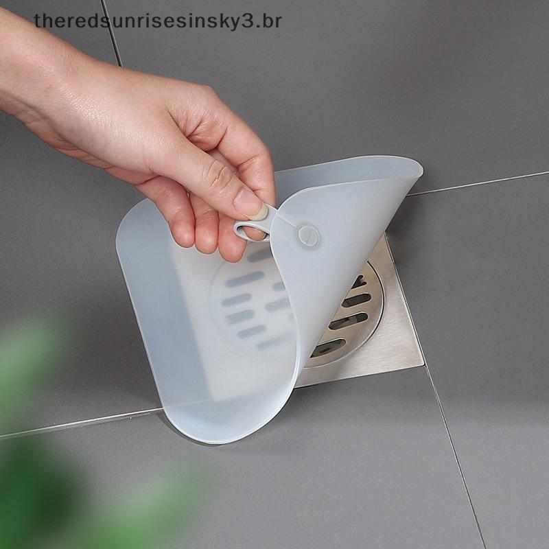 TSBR Thi Silicone Dreno De Chão Desodorante Capa Banheiro À Prova De Insetos Selo Pia De Esgoto Doméstico Anti-Cheiro .