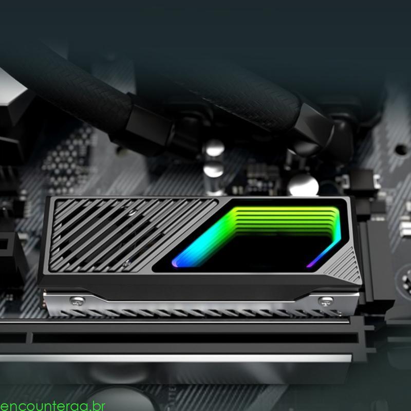 Encontros ARGB M 2 Dissipador De Calor Coolers NVMe 2 2280 SSDs Dissipadores De Metal Com Almofada Térmica De Silicone P