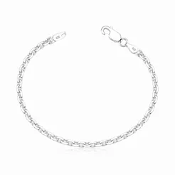 Pulseira Masculina de Prata 925 Piastrine com 2,5mm