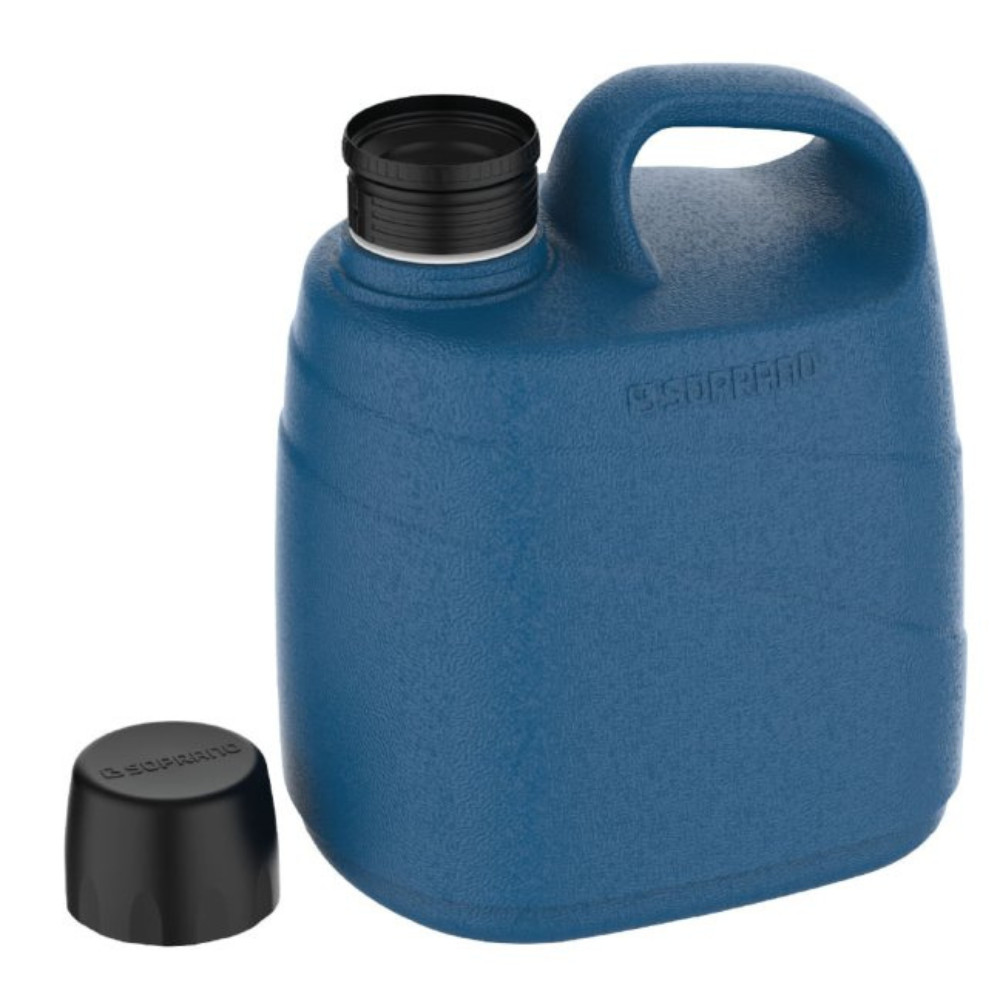 Garrafão Térmico Soprano 5L Azul Com Tampa Copo Alça Para Água Café Quente E Frio
