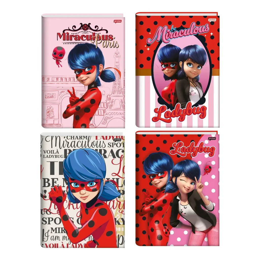 Caderno Brochurão 80 Folhas Miraculous Jandaia Escolar