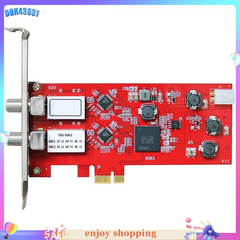 Placa PCIe Dupla DVB-S2 Para Transmissão De TV Watch & Record 2x LNB QPSK BPSK De Captura De Vídeo Satélite FTA Canais C
