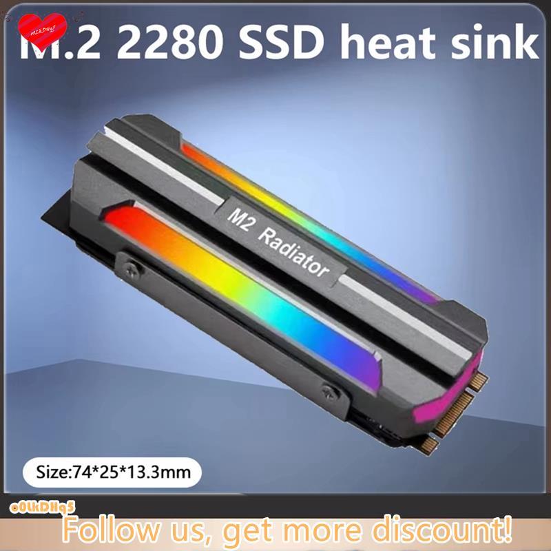 M . 2 2280 SSD Dissipador De Calor SSD2280 Cooler ARGB Sincronização Efeito De Iluminação Nvme Radiador De Unidade De Es