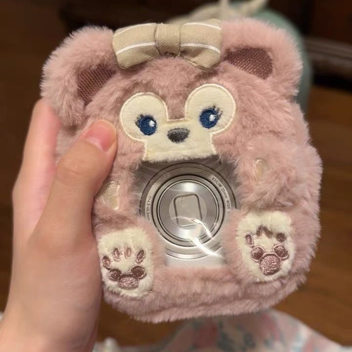 Ins japonês Shirley rosa bonito ccd saco Polaroid dos desenhos animados câmera saco estudante Digital saco de pelúcia mo