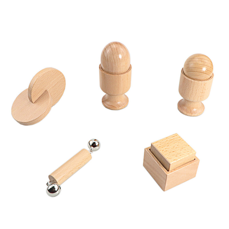 Montessori auxiliares de ensino cubo de madeira ovo bola copo 1-3 anos de idade infantil educação infantil prática educa