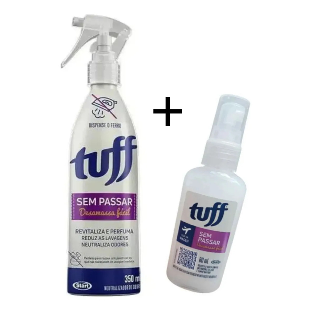 Tuff Sem Passar Desamassa Fácil 350ml + Tuff 60ml -  Perfuma e Neutraliza