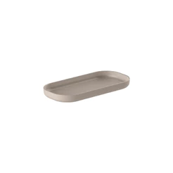 Bandeja Organizadora Decorativa Dual Bege Decoração Organização Banheiro Cozinha Home Office Ou
