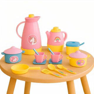 Jogo De Chá Panelinhas Infantil Brinquedo Xícara Unicornio - Samba Toys - em Oferta na Shopee